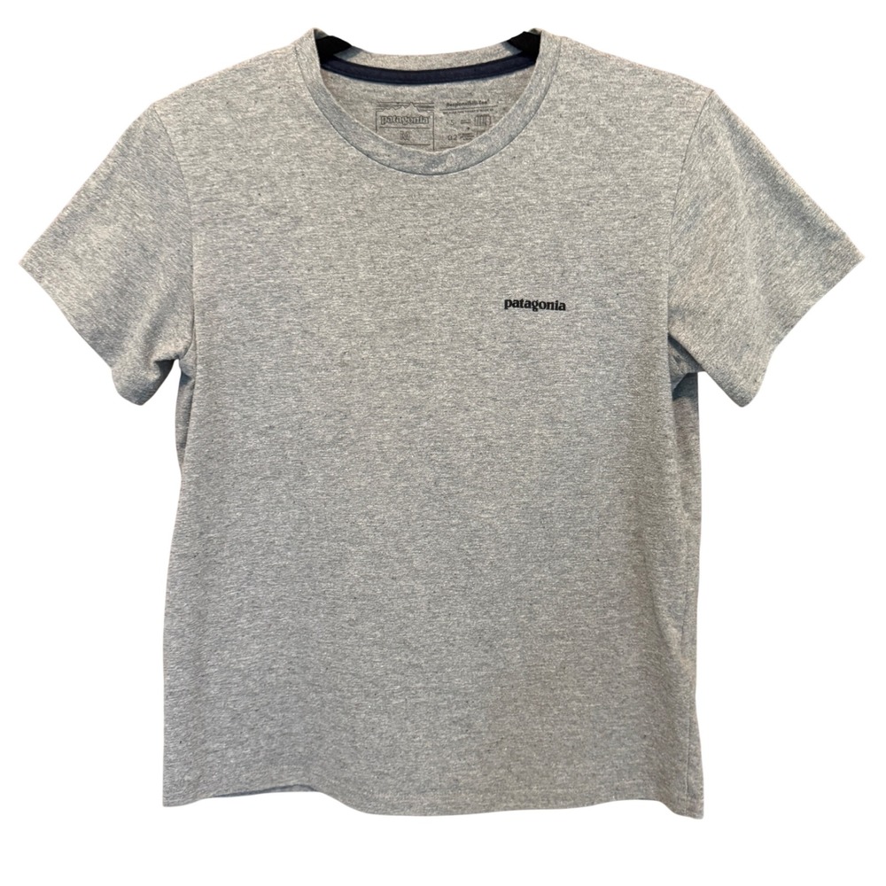 Patagonia Responsibili-Tee Shirt Womens M P-6 Logo Short Sleeve Outdoors Granola